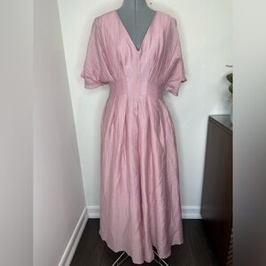 Mila Mar DOLMAN SLEEVE A-LINE DRESS IN MAUVE